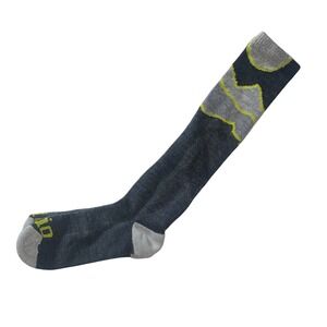 NEW Stio Merino Wool Blend Over-the-Calf Ski Socks Mens L/XL Charcoal Grey